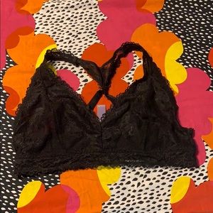 Savage X Fenty black lace bralette 2x